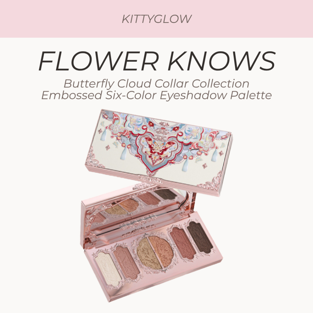 FLOWER KNOWS Butterfly Cloud Collar Collection Paleta De Sombras De Seis Cores Em Relevo