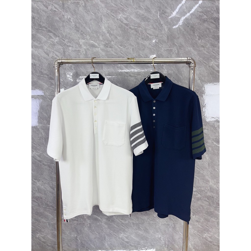 15FR 2026New  New summer collection: men's short-sleeved shirt with a four-stripe pattern and a collar POLO Shirt Top