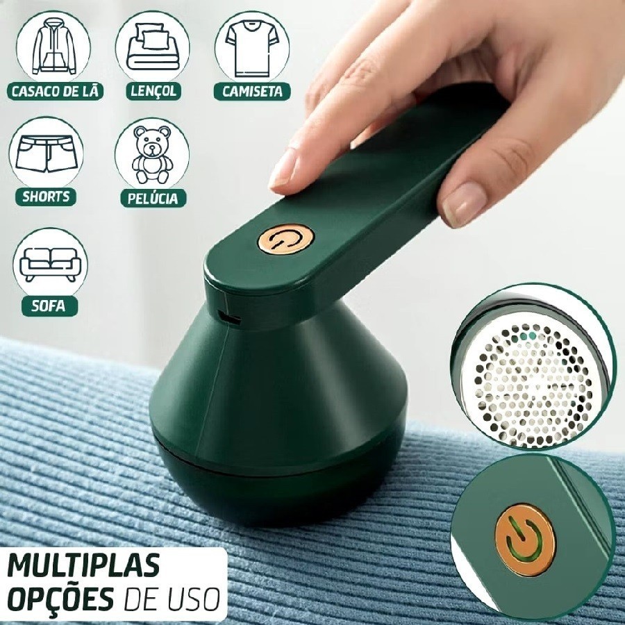 Papa Bolinha Elétrico 16Cm Aparador E Removedor De Pelos Fiapos Roupas Portátil Recarregável Sem Fio Util Manuseio