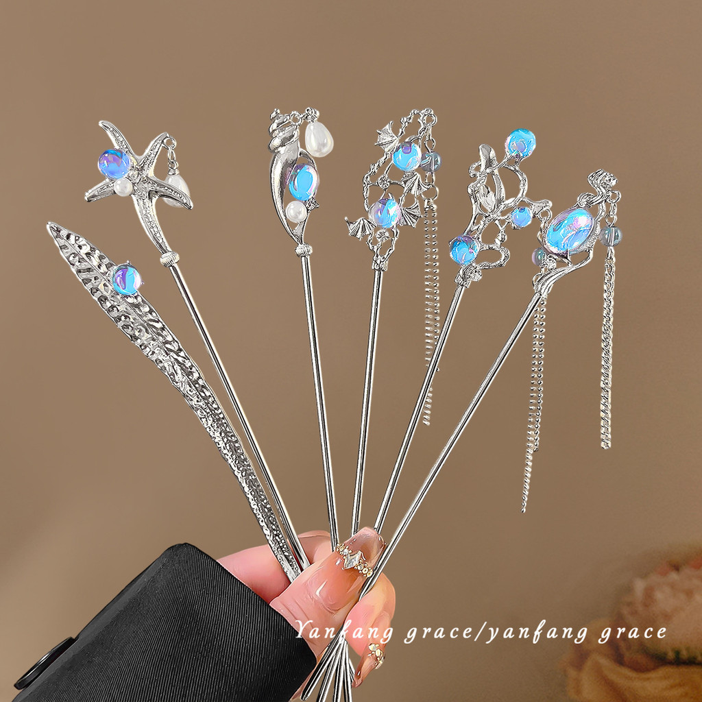 T elegante Moonstone legal novo estilo chinês hairpin feminino antigo Step-shake borla High-End sentir hairpin Headdress