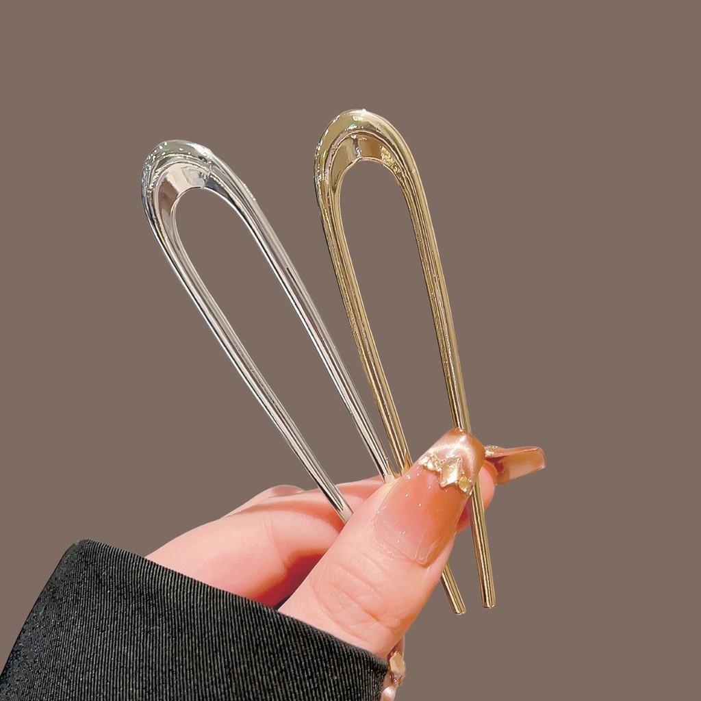 Liga simples em forma de u Hairpin feminino High-End sentir All-Match enrolamento de cabelo ferramenta útil elegante bol