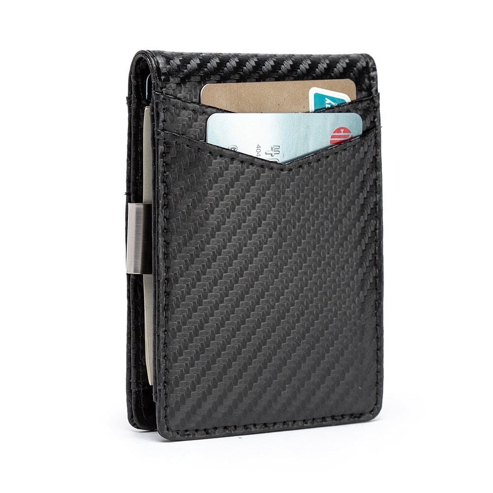 Carteira Masculina Zíper Slim Anti Roubo Porta Cartão