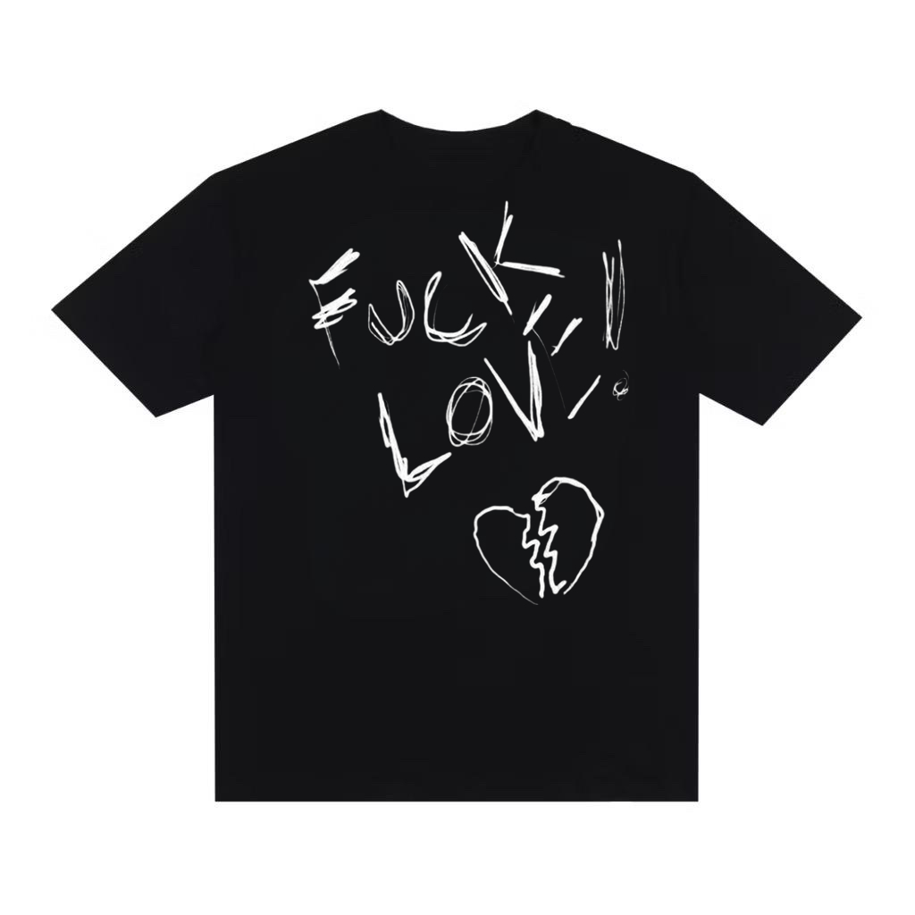 Camiseta Streetwear Oversized Over Estilosa Fuck Love XXX XXXtentacion Rap Rapper Gótico Emo Y2K Coração Partido