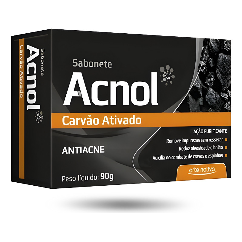 Sabonete Acnol Carvão Ativado Antiacne 90g Arte Nativa