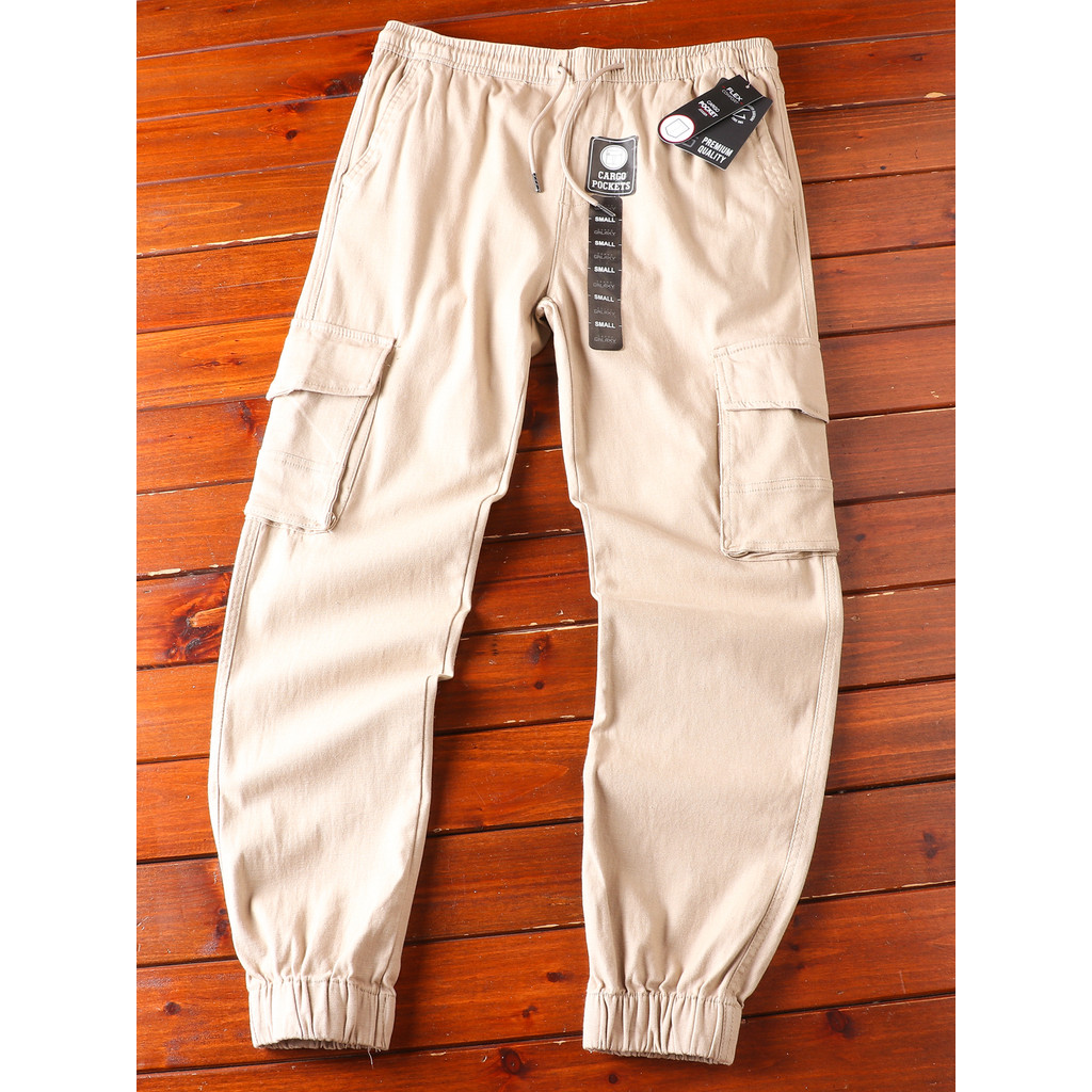 Macacão norte-americano jogger pesado lavado algodão estiramento respirável lona primavera verão masculino Multi-bolso c