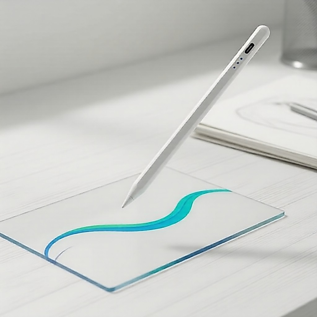 Caneta Smart Stylus Compatível com iOS e Android, Apple Pencil 2, Rejeição de Palma e Indicador de Bateria; Compatível