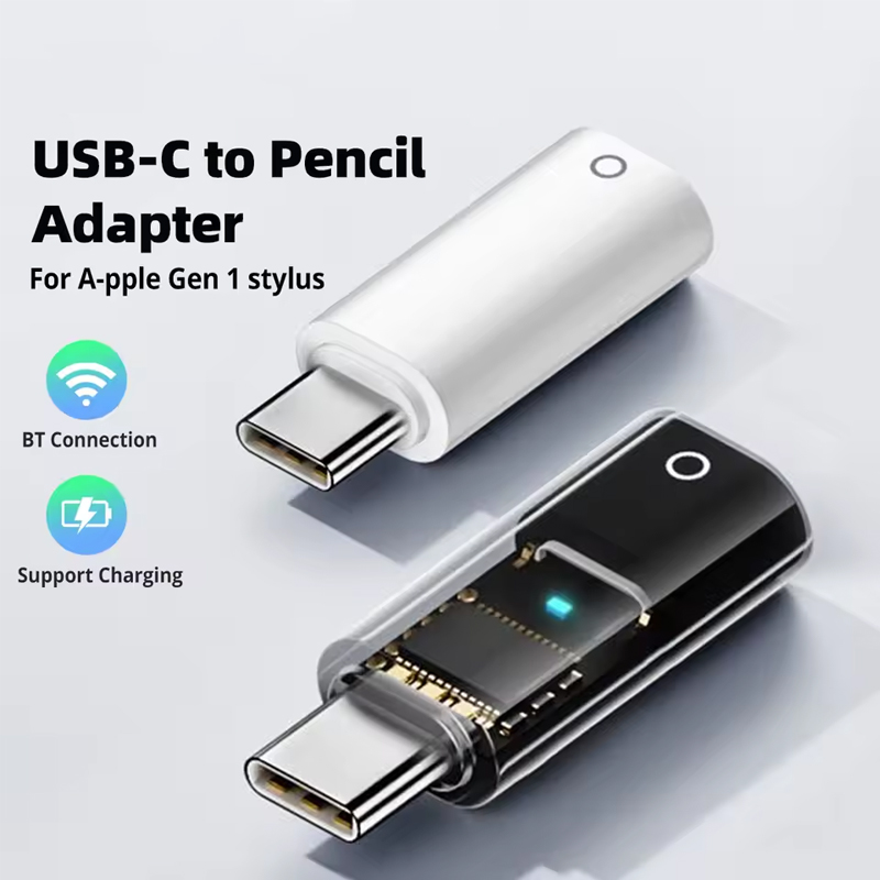 Adaptador conector Tipo C para Apple Pencil (1a geração) | Adaptador de carregamento USB-C