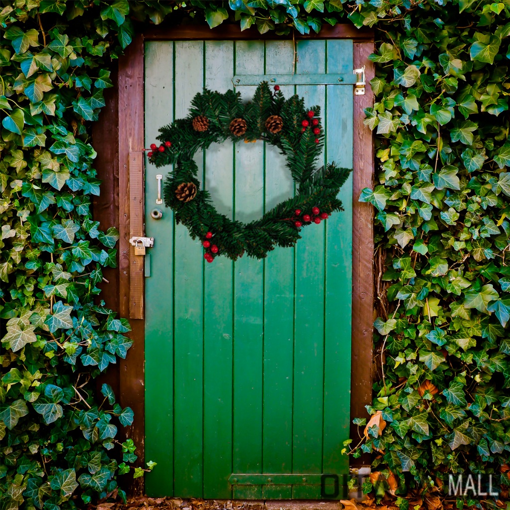 Guirlanda de Natal Decorativa Tradicional Porta Parede Enfeite Natalino Festivo