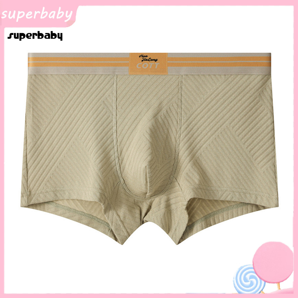 Men Boxer Underwear Delicate Design Briefs Men's Breathable 3d Cut Elastic Mid-waist Shorts Comfortable Flat Line for Ev