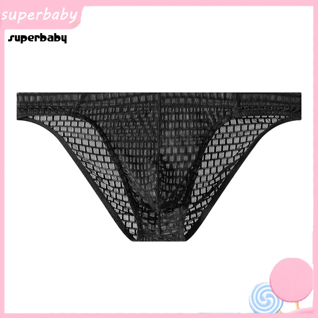 Breathable Underwear for Men Everyday Wear Men’s Ice Silk Sheer Mid-waist Quick-dry Elastic Lightweight Summer Sports