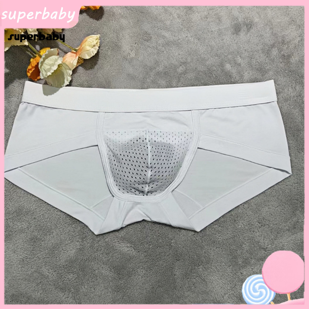Non-stretched Men Briefs Elastic Waistband Men's Breathable Modal High Elasticity U-convex Mid-waist Underwear Comfortab