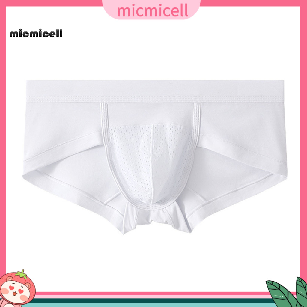 Elastic Waistband Men Briefs with High Elasticity Men's Breathable Modal U-convex Mid-waist Underwear Comfortable Daily