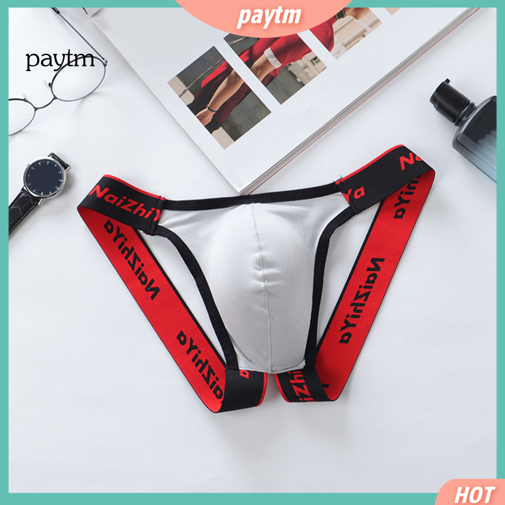 Breathable Men Thong Functional Men's Mid-rise U-convex Moisture-wicking Elastic Waist Briefs Comfortable Daily Wear Und