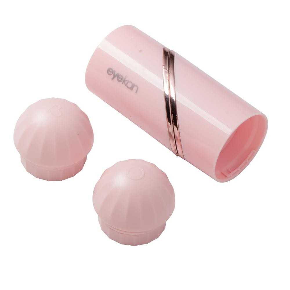 Estojo porta lentes Dobravel Coração + Pinça e Ventosa Rosa