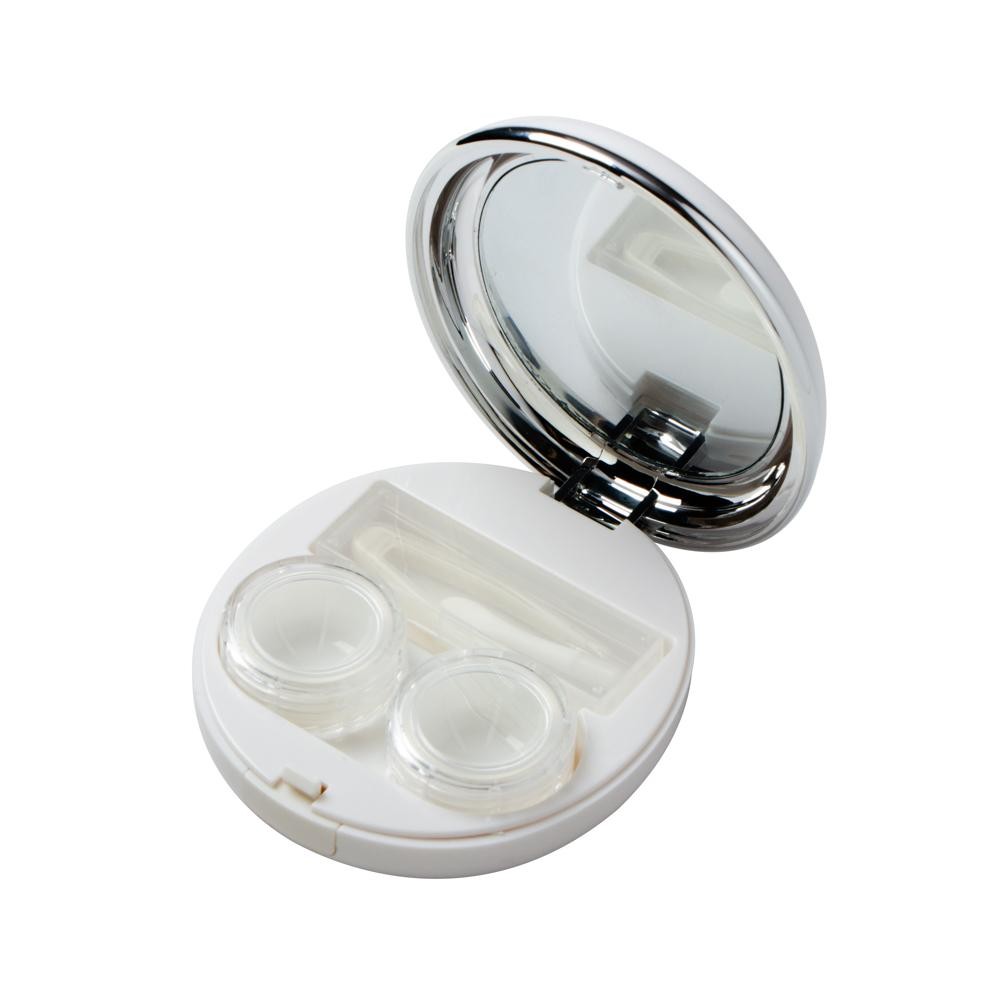 Estojo porta lentes Liso + Pinça e Ventosa Branco