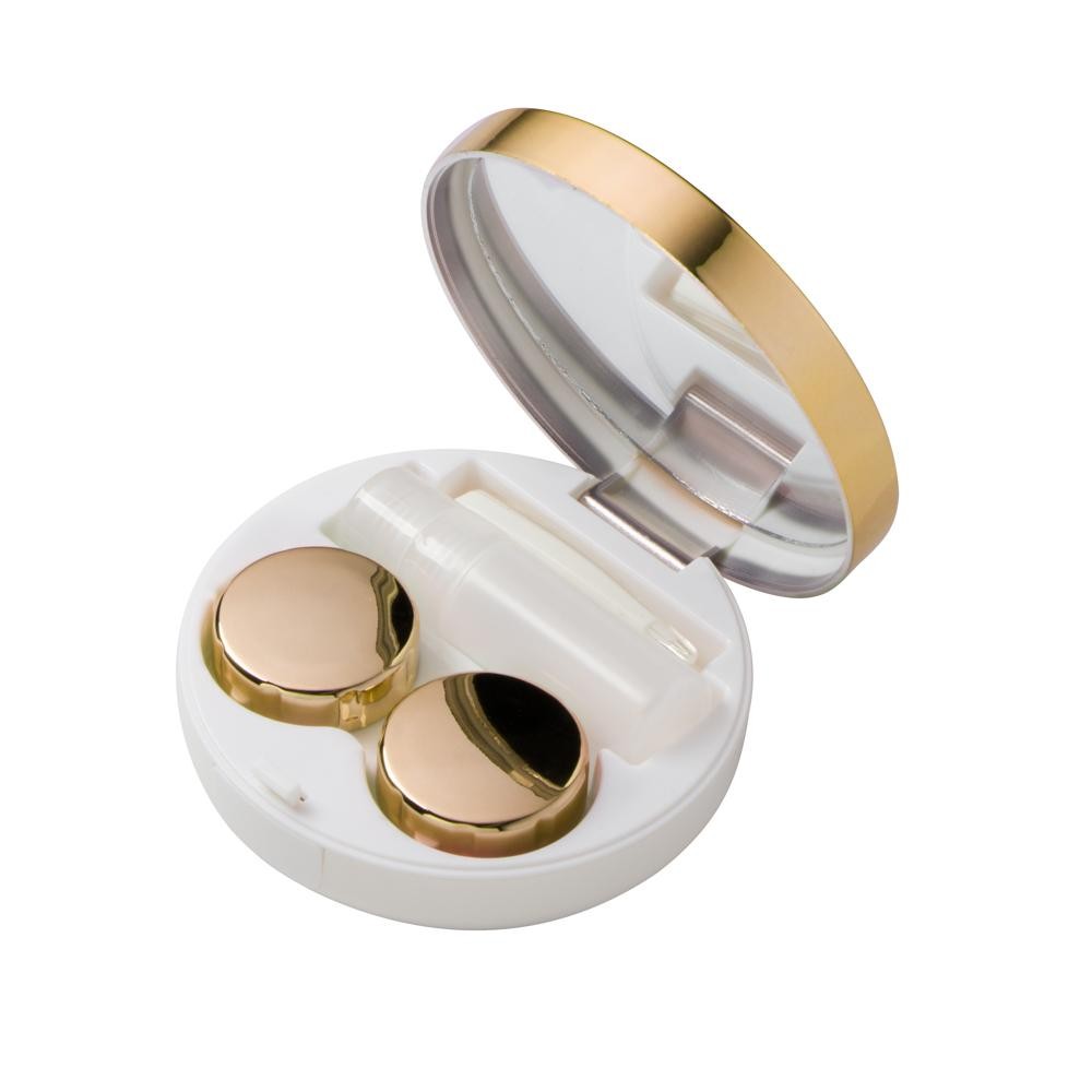 Estojo porta lentes Coração + Pinça e Ventosa Dourado