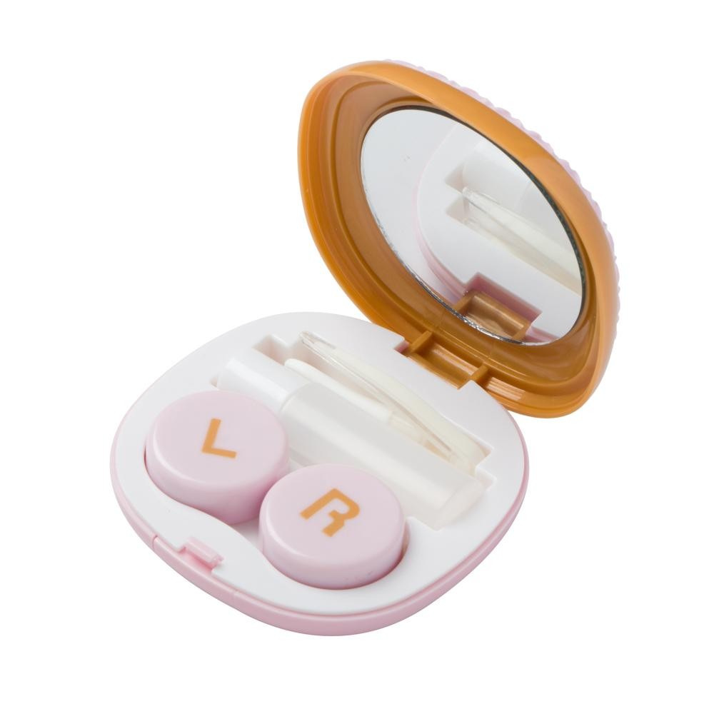 Estojo porta lentes Concha + Pinça e Ventosa Rosa