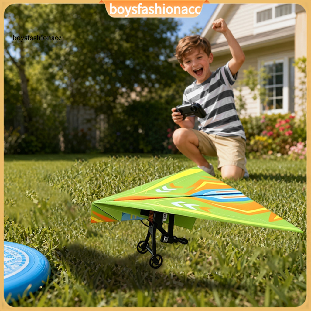 Remote Control Paper Airplane Kit with Gyro Stabilizer Dual Propellers Diy Electric Rc Glider Toy for Kids Beginners –