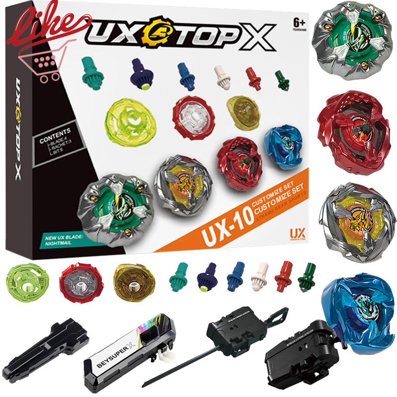 Gyro X UX-10 Knight Mail Customized Set Xtreme Com Lançador Led Grip Set Para Gyro Kid Toys