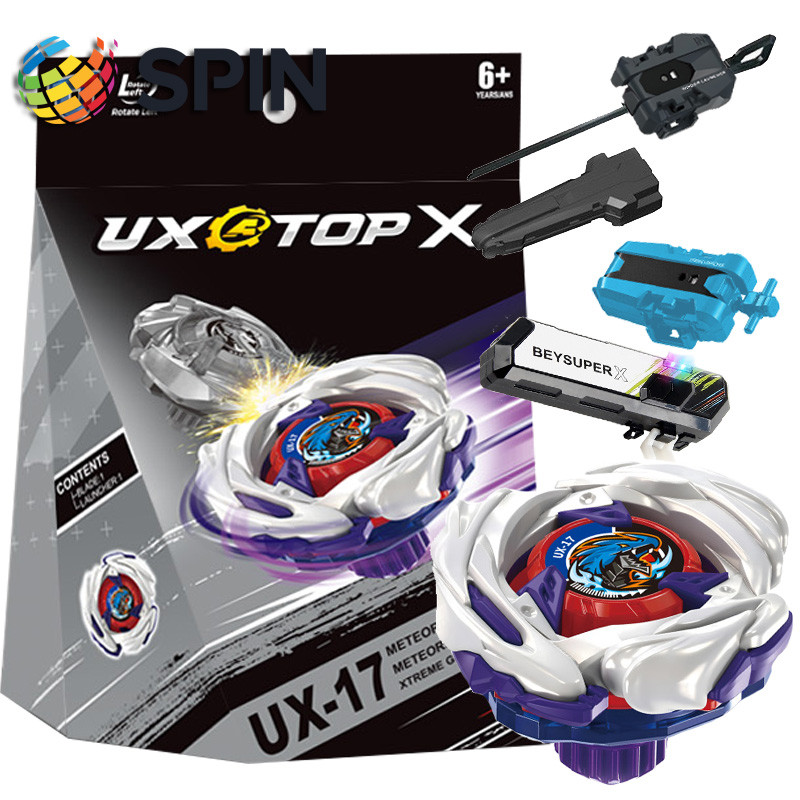 Gyro X UX-17 Meteor Dragoon Metal Spinning Tops Com Lançador Grip Set Para Kids Toys Aniversário Crianças