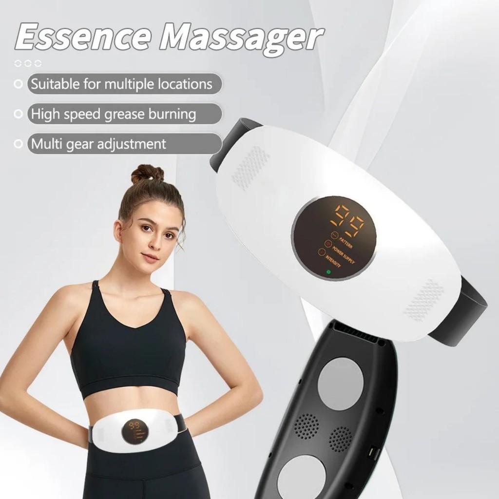 Cinto Massageador e Modelador Abdominal com Terapia de Calor recarregável USB Bivolt - Bingo