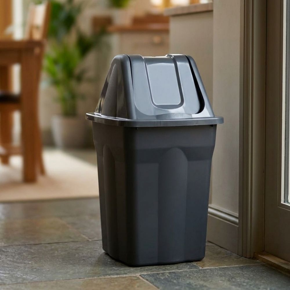 Lixeira Multiuso 60L com Tampa Basculante Reciclada – Prática e Resistente