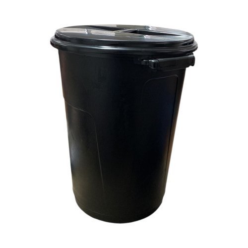 Lixeira Com Tampa 60L Preta Grande Resistente Espacosa Ideal Cozinha Escritorio Banheiro Organize Facil Praticidade G...