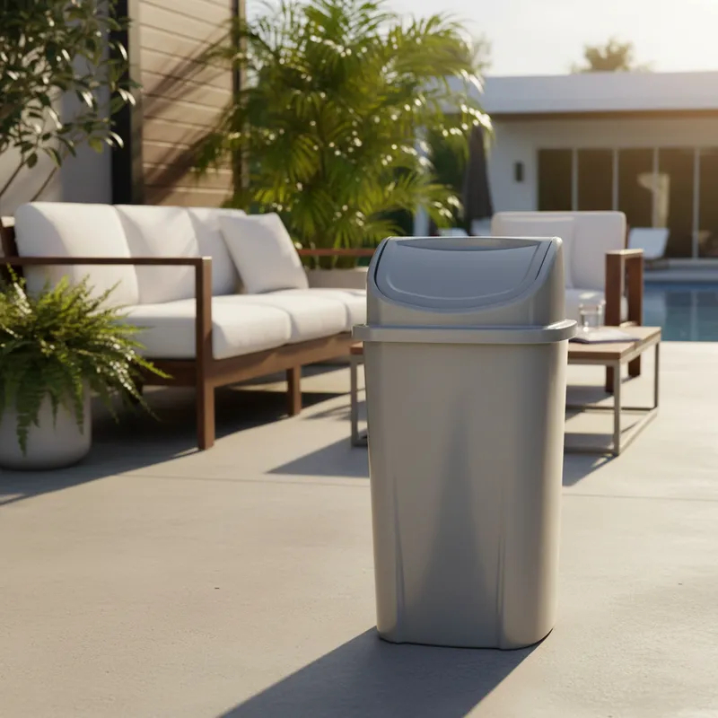 Lixeira Plastica 60 Litros Tampa Basculante Vai E Vem Diversas Cores - 60l Coloridas Resistente Coleta Seletiva