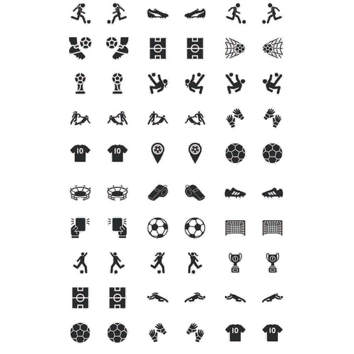60 adesivos de unha 3D Futebol PRÉ PRONTO - 792-3