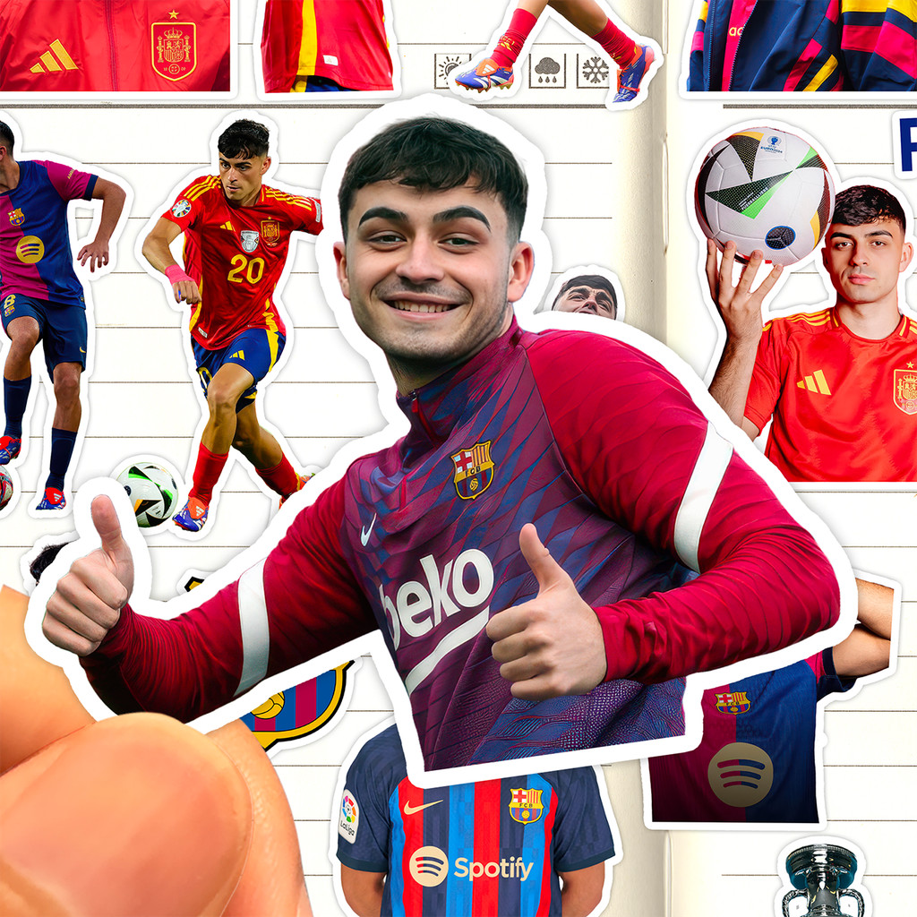 Adesivos Pedri HD à prova d'água Western Nail Barcelona Football Player Pedri Collection Adesivos decorativos