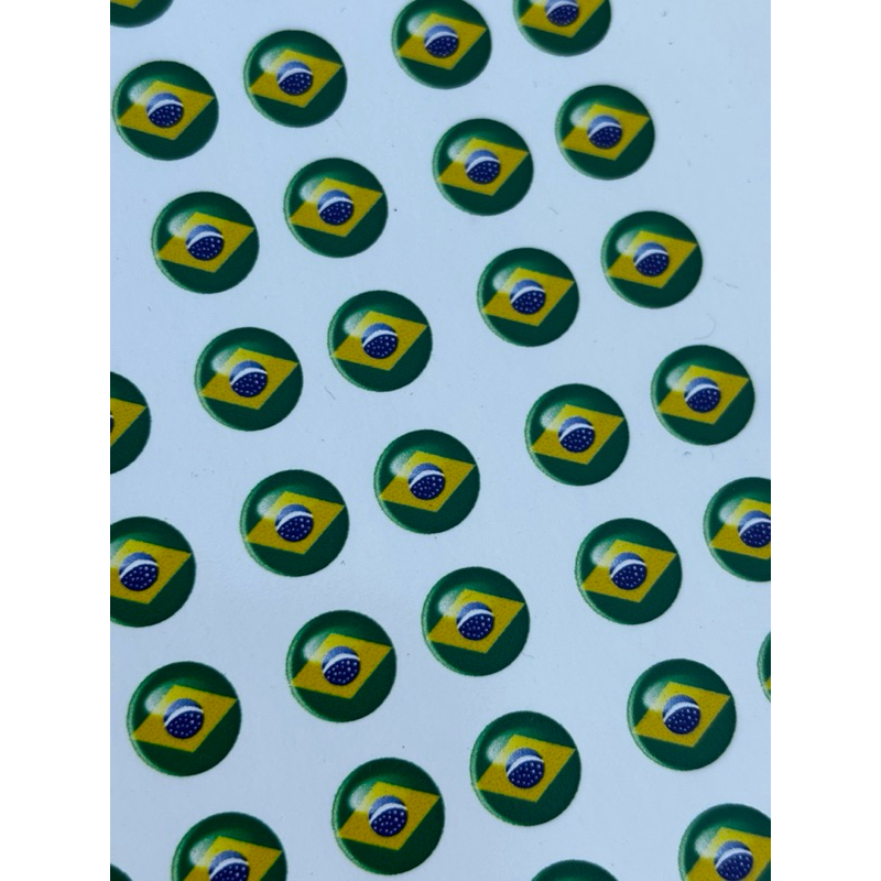 adesivo de unha Brasil decalque tatuagem de unha futebol