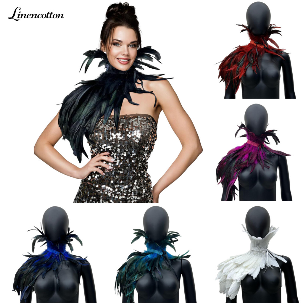 Feather Cape for Halloween Shawl Vintage Peacock Lace for Women – Elegant Carnival Costume Wrap Scarf Perfect for Styl