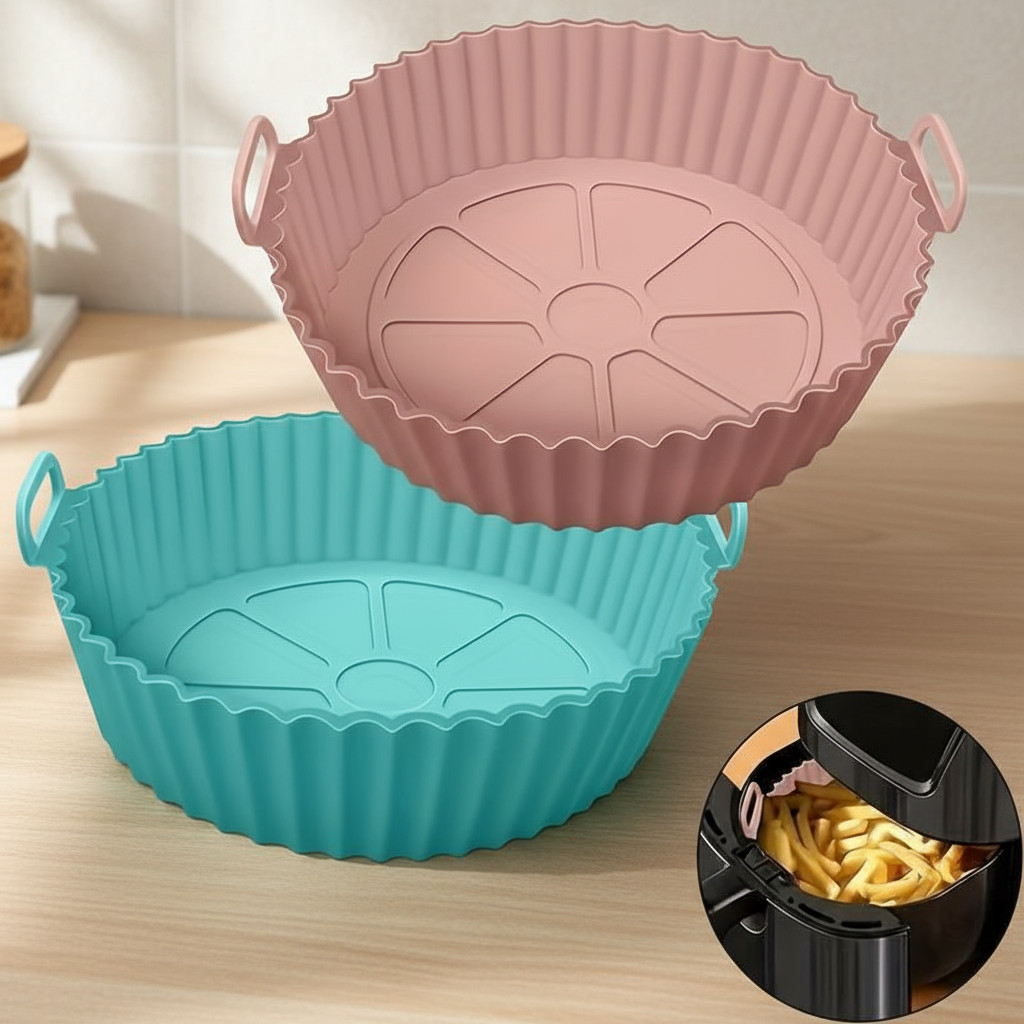 Assadeiras de Silicone Reutilizáveis 🍟 | Compatível Com Todas as Marcas de Fritadeira a Ar, Forno e Micro-ondas