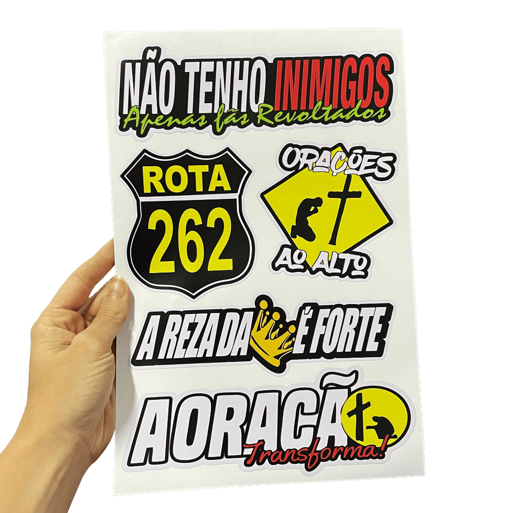 Cartela De Adesivo Carro Tuning Caminhão Moto Bike Frase 01