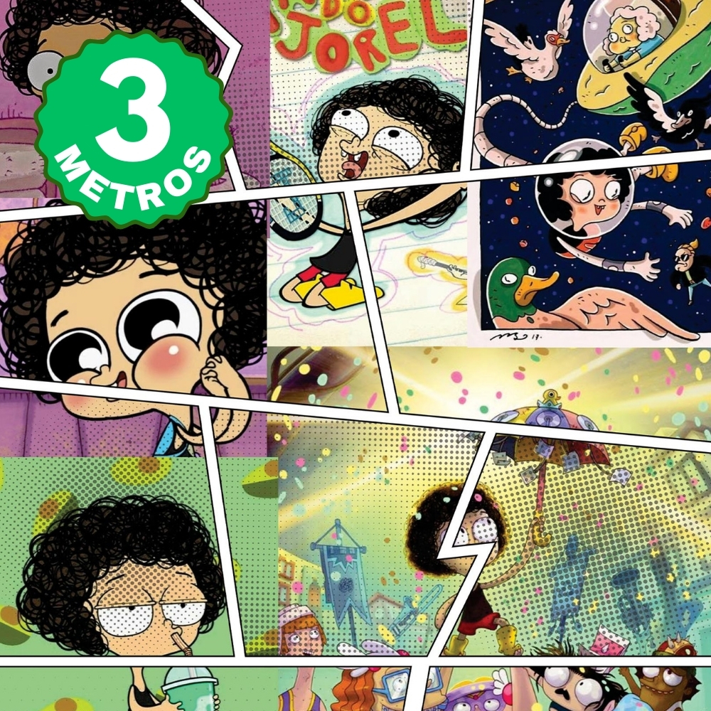 Papel de Parede Adesivo Irmão do Jorel Desenho Cartoon Network Colorido Quarto Infantil 3 Metros