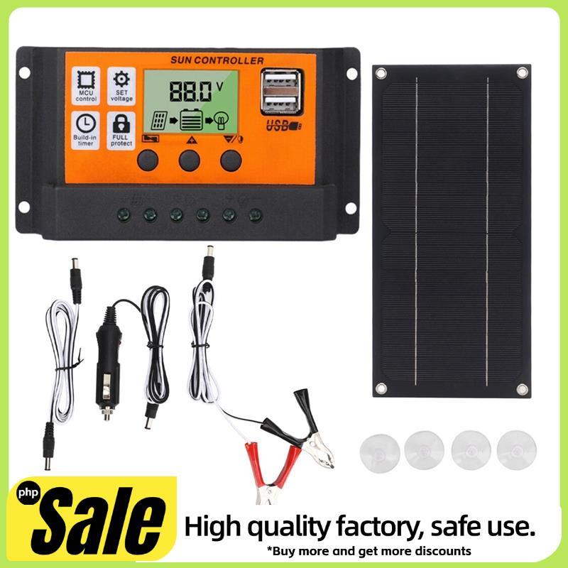 Kit De Painel Solar 600W Com Controlador De Carga 100A 18V Carregamento Para Sistema De Reboque De Barco De Acampamento