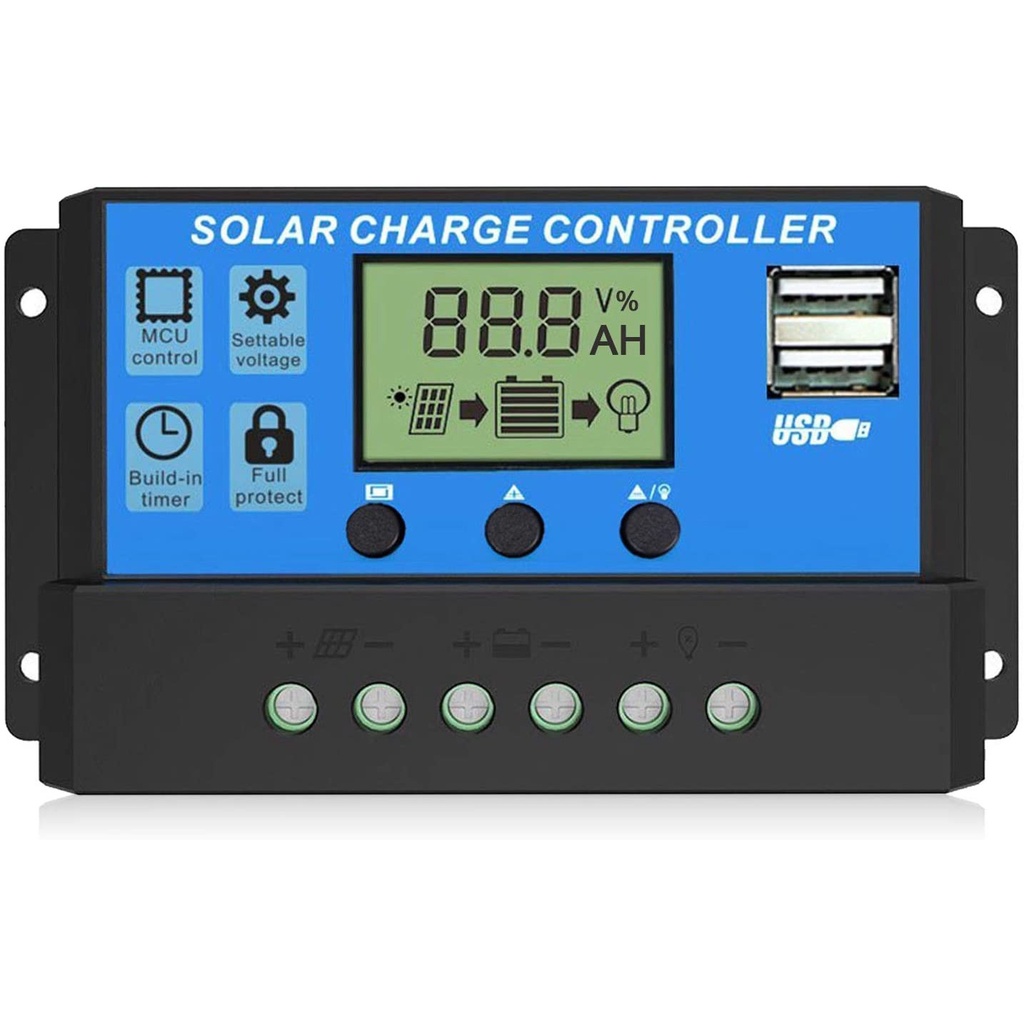 Controlador De Carga Solar HSUOER 30A De Uma Peça 12V 24V Auto Adapt Painel Fotovoltaico Regulador De Carregamento De Ba