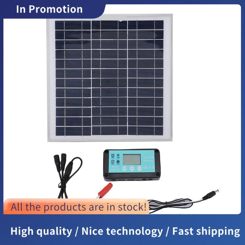 Para Ao Ar Livre RV Acampamento Barco Sistema De Reboque 100W 12V Kit Painel Solar MPPT Controlador Carga Alumínio