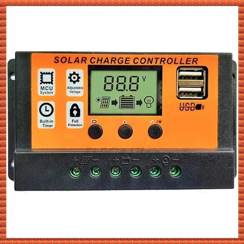 (Zac) Controlador De Carga Solar 40A Painel 12V/24V De Exibição LCD Ajustável Regulador De Bateria Com Porta USB