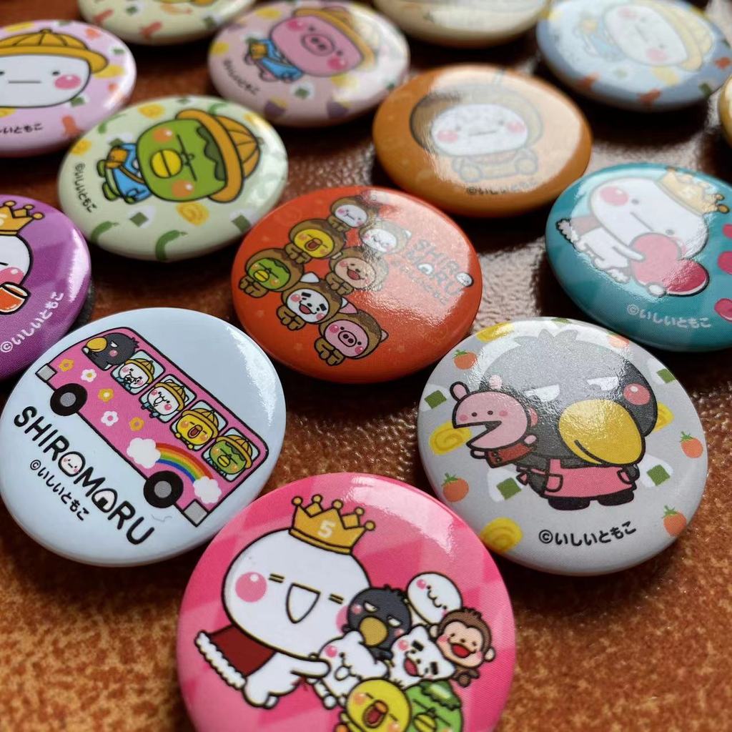 LINHA Emoticon Pack Adesivos de Geladeira Shirosasan Adesivos Decorativos Magnéticos de Folha de Flandres Crachá Redondo