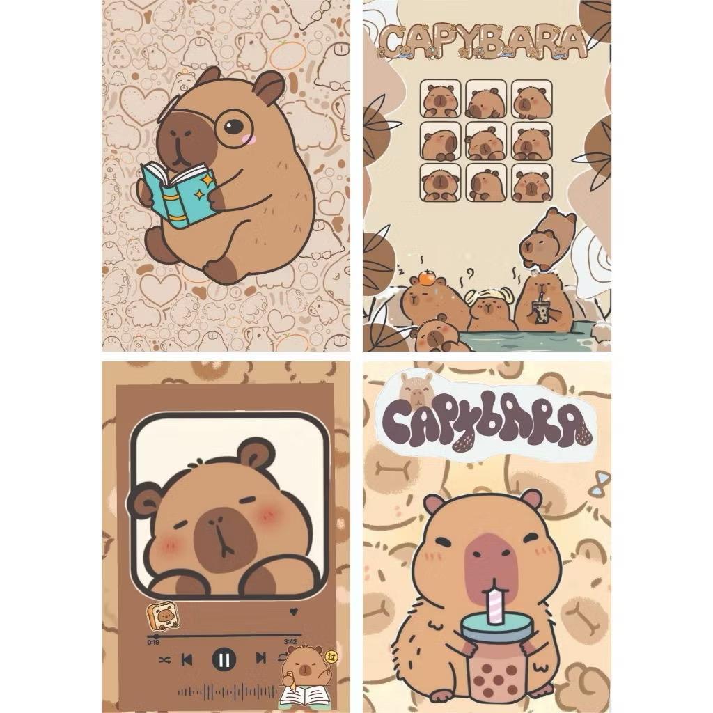 Kit 3 Capa de Caderno Capivaras Fofinhas