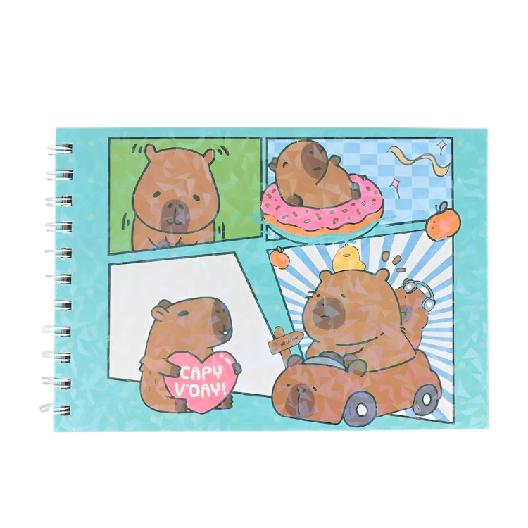 Livro de Colorir Capivara Cute Coloring Book Caderno de Pintura Caderno de Pintar Para Colorir