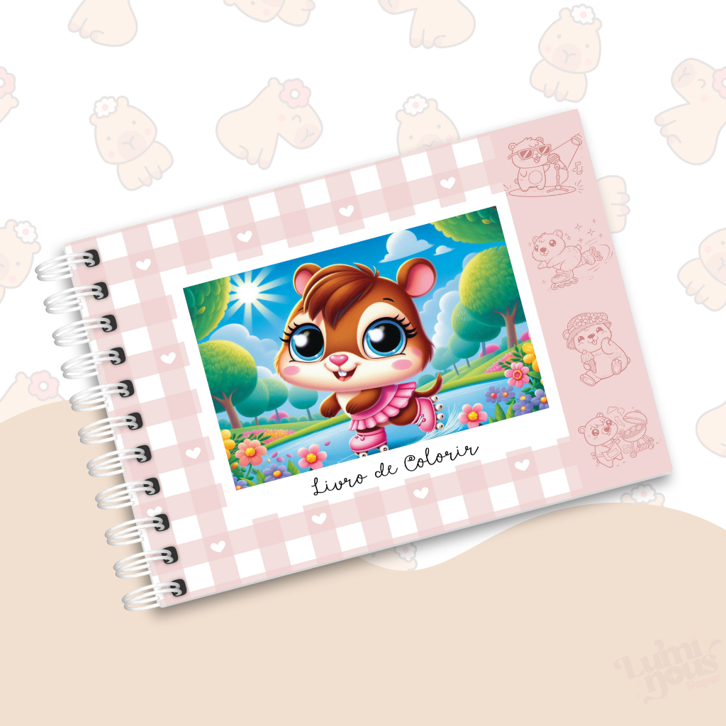 Livro de Colorir Capivara 50 Folhas