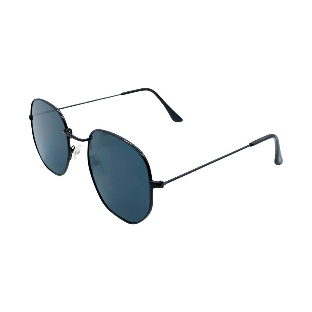 Óculos de Sol Invictus Hexagonal Unissex UV400 Metal Preto