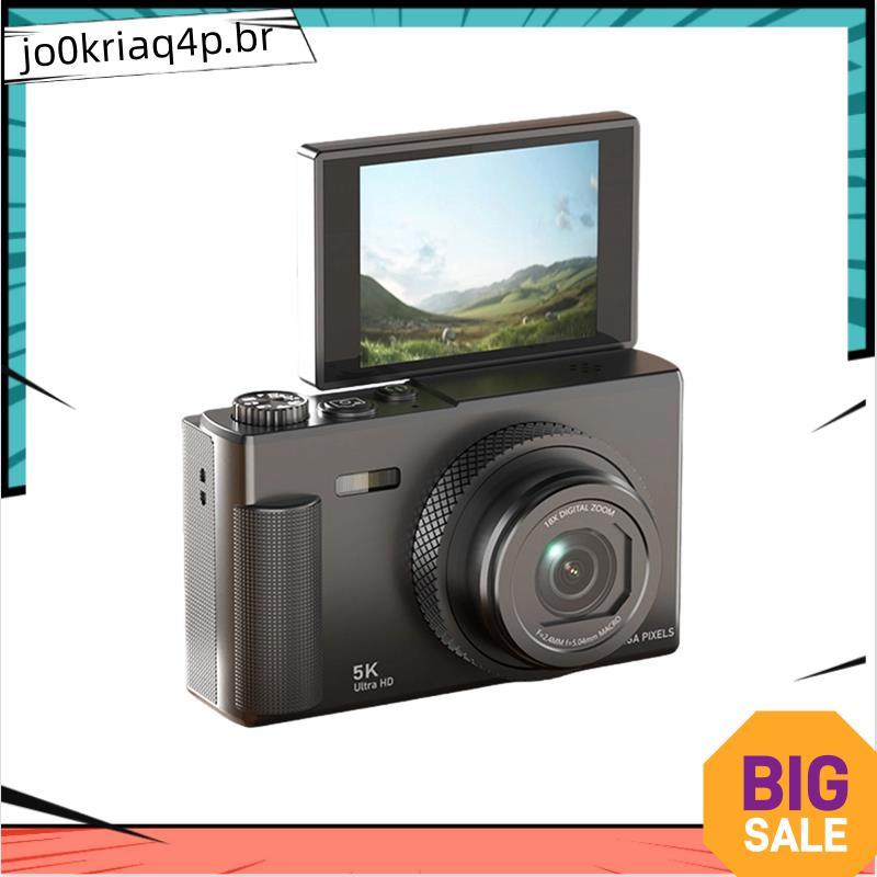 Câmera Digital 5k 180 ° Vlog De Vídeo Com Tela Flip 75mp Anti-Vibração 18x Zoom CCD Portátil Para Estudantes Presentes A