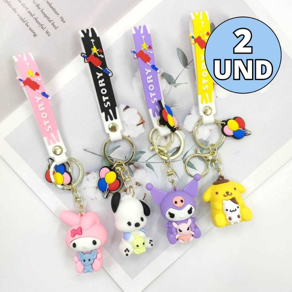 Chaveiro Criativo 2 uni Pingente Para Mochila Personalizado Fofo