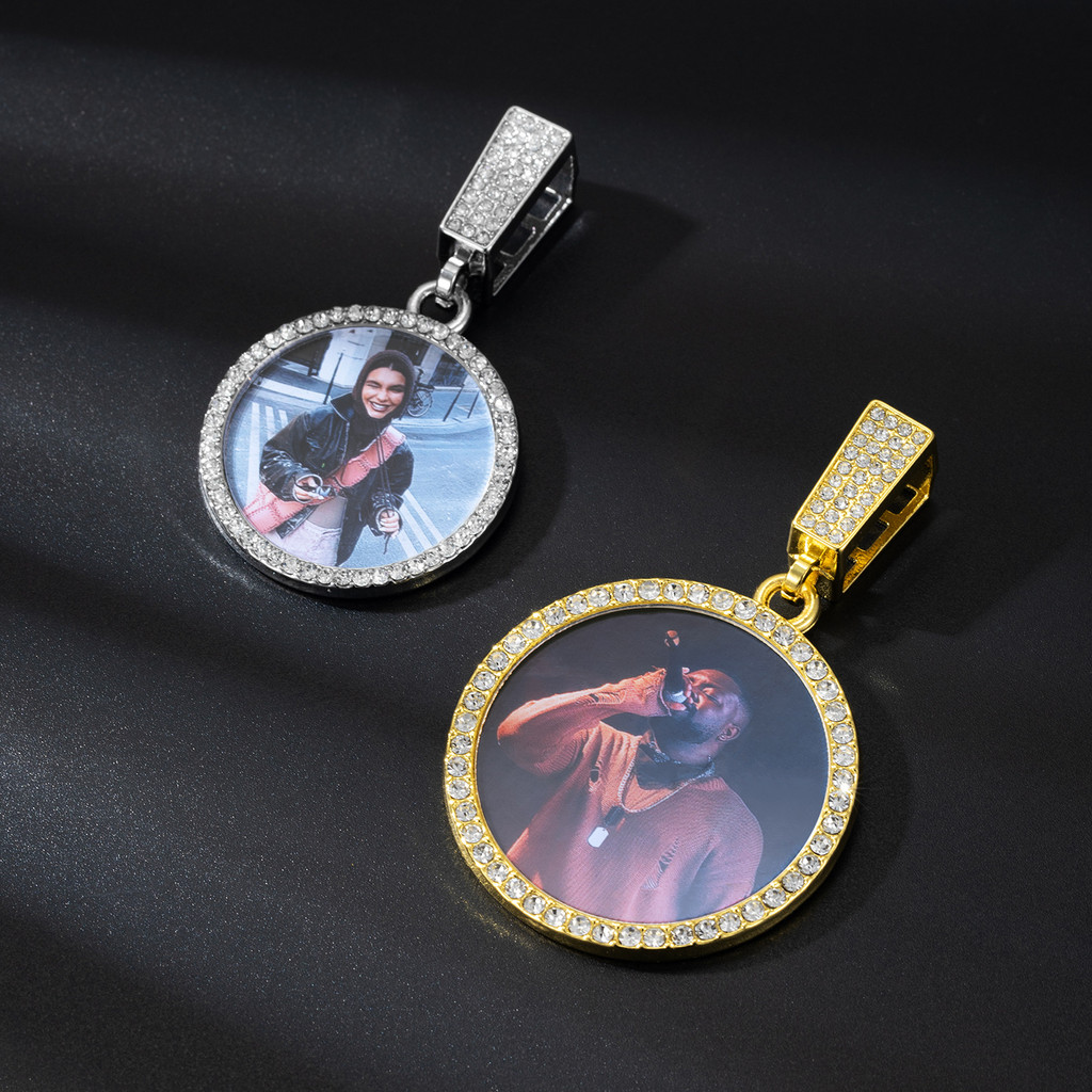 Novo Pingente De Liga De Liga De Foto De Personalidade De Hip Hop DIY Criativo Colar De Fotos