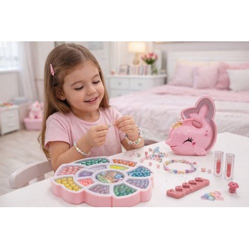 Kit Miçangas Pingente Golfinho Infantil Completo Colorido Artesanato Criativo