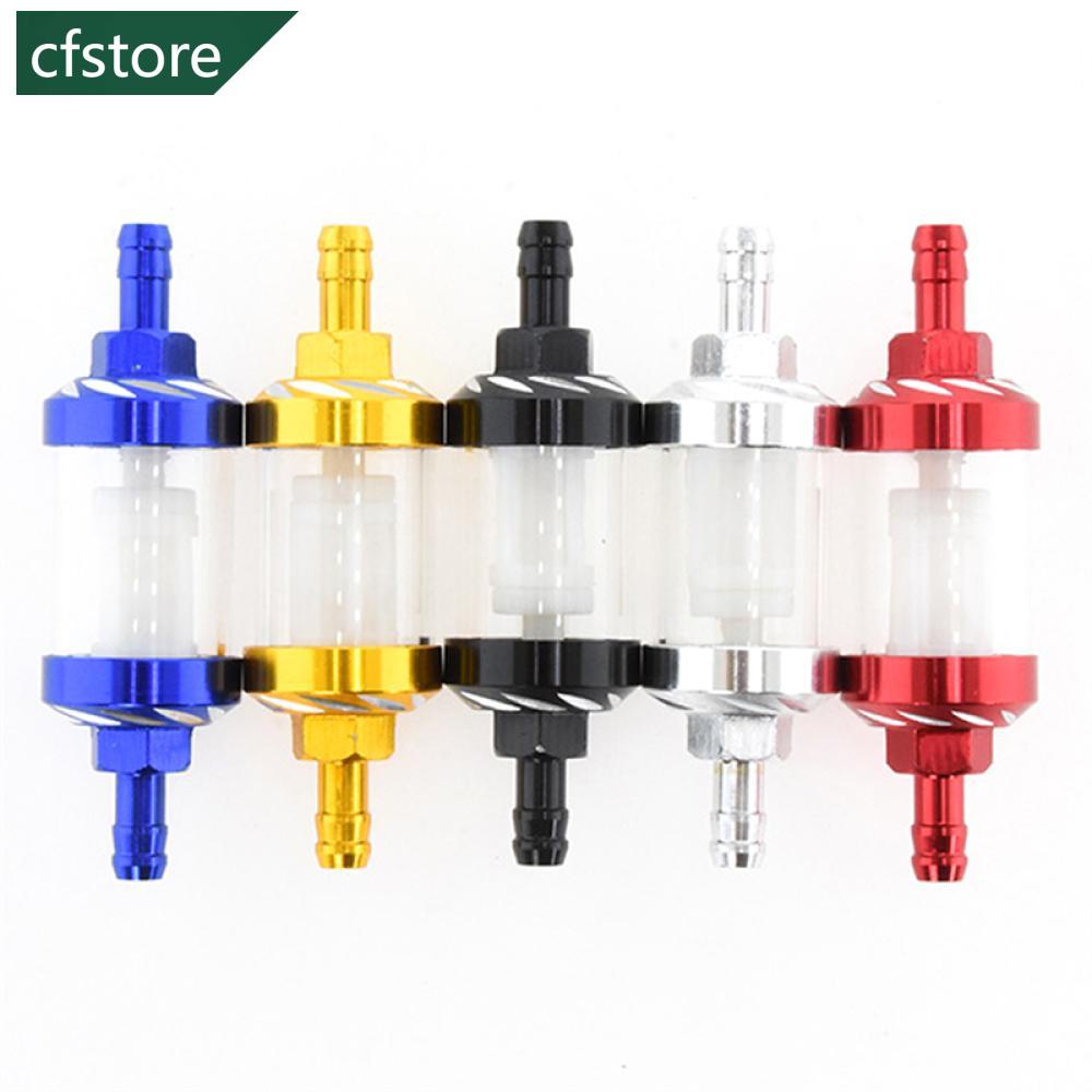 CNC Aluminum Alloy 8mm Motorcycle Glass Gas Fuel Gasoline Oil Filter Moto for ATV Dirt Pit Bike Motocross Accessories