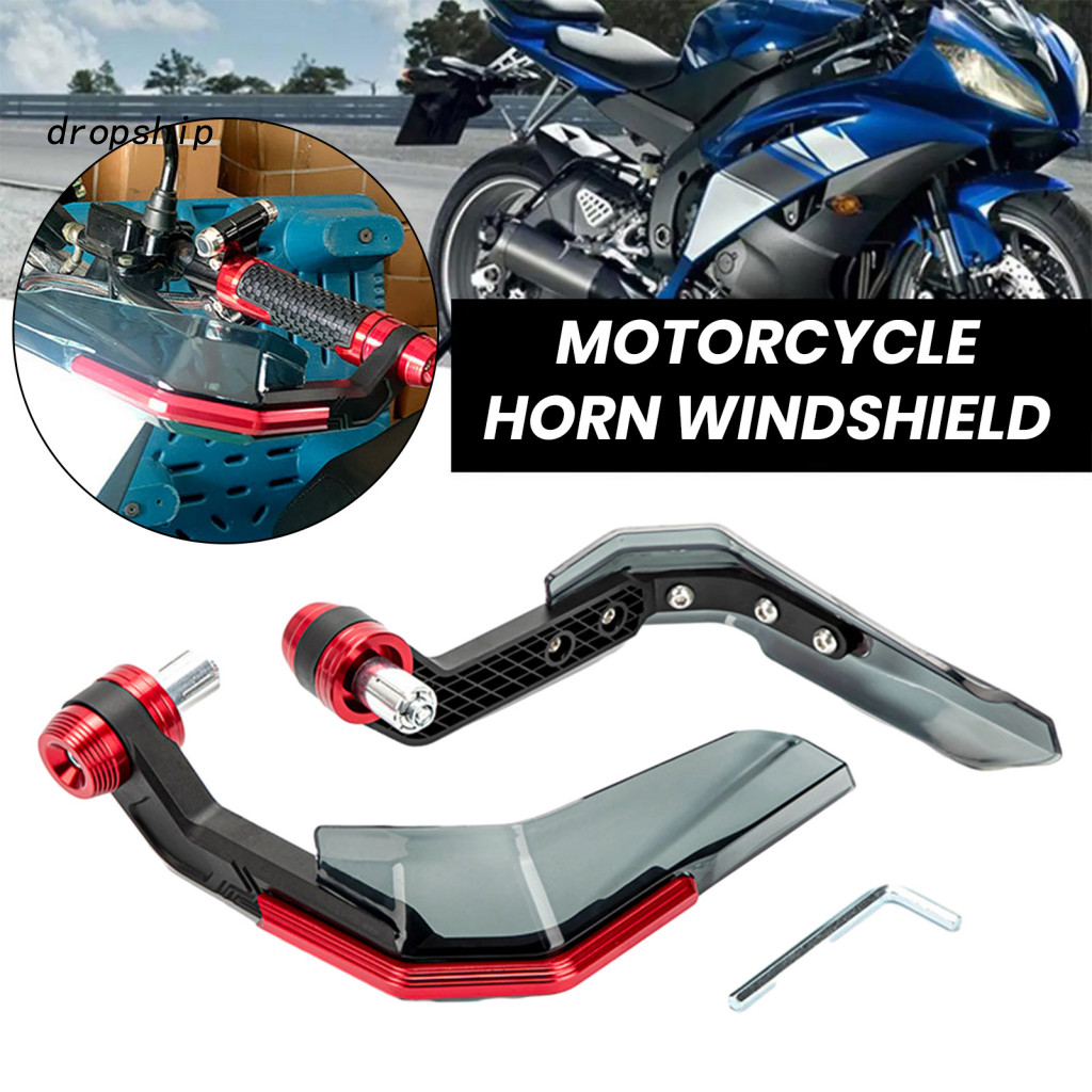 Stoneproof Hand Guard 1 Pair Universal 22mm Motorcycle with Windshield Cnc Aluminum Handlebar Protector for Motorbike Di